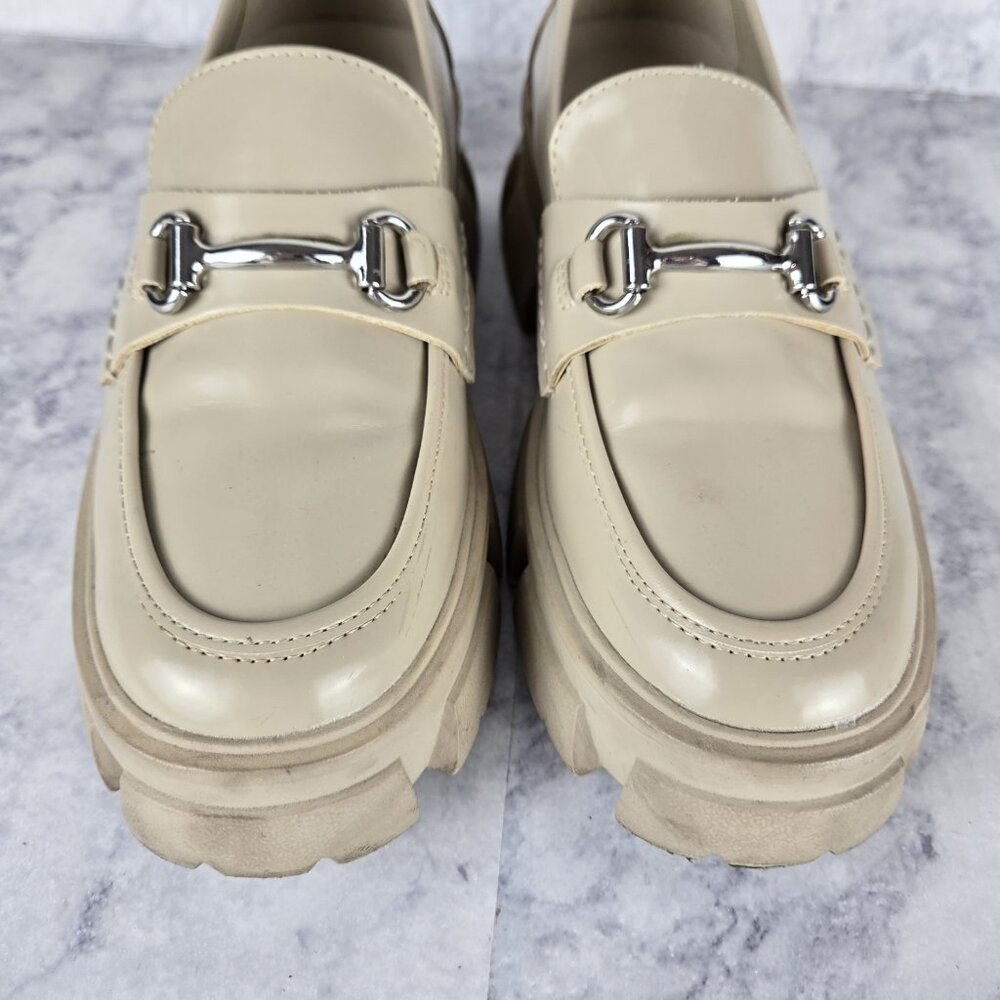 Steve Madden Trifecta Platform Loafers Size 8 Bei… - image 2